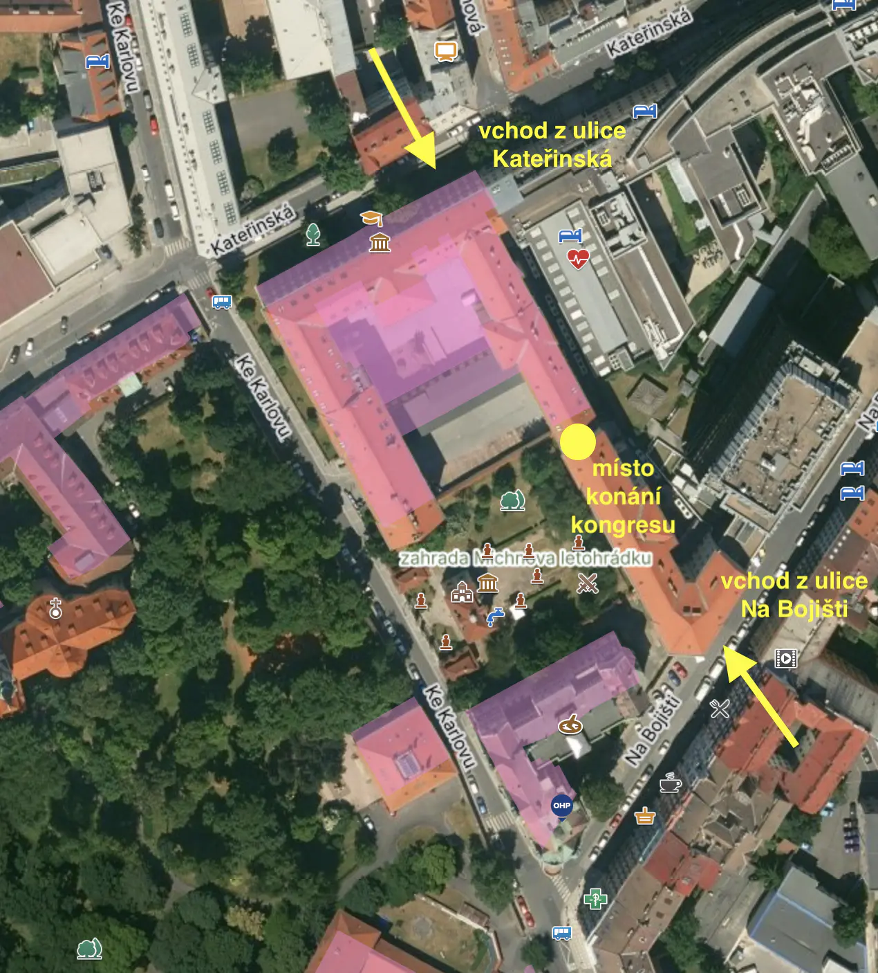 Mapka areálu